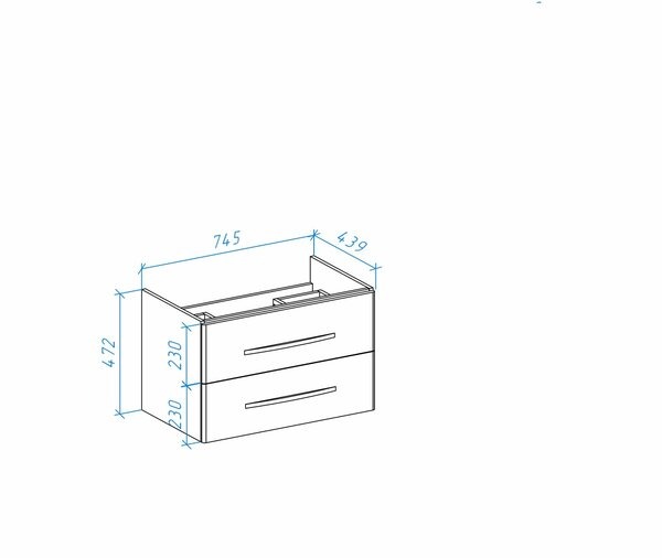 Тумба под раковину Bellezza Рокко 80 4635313670037